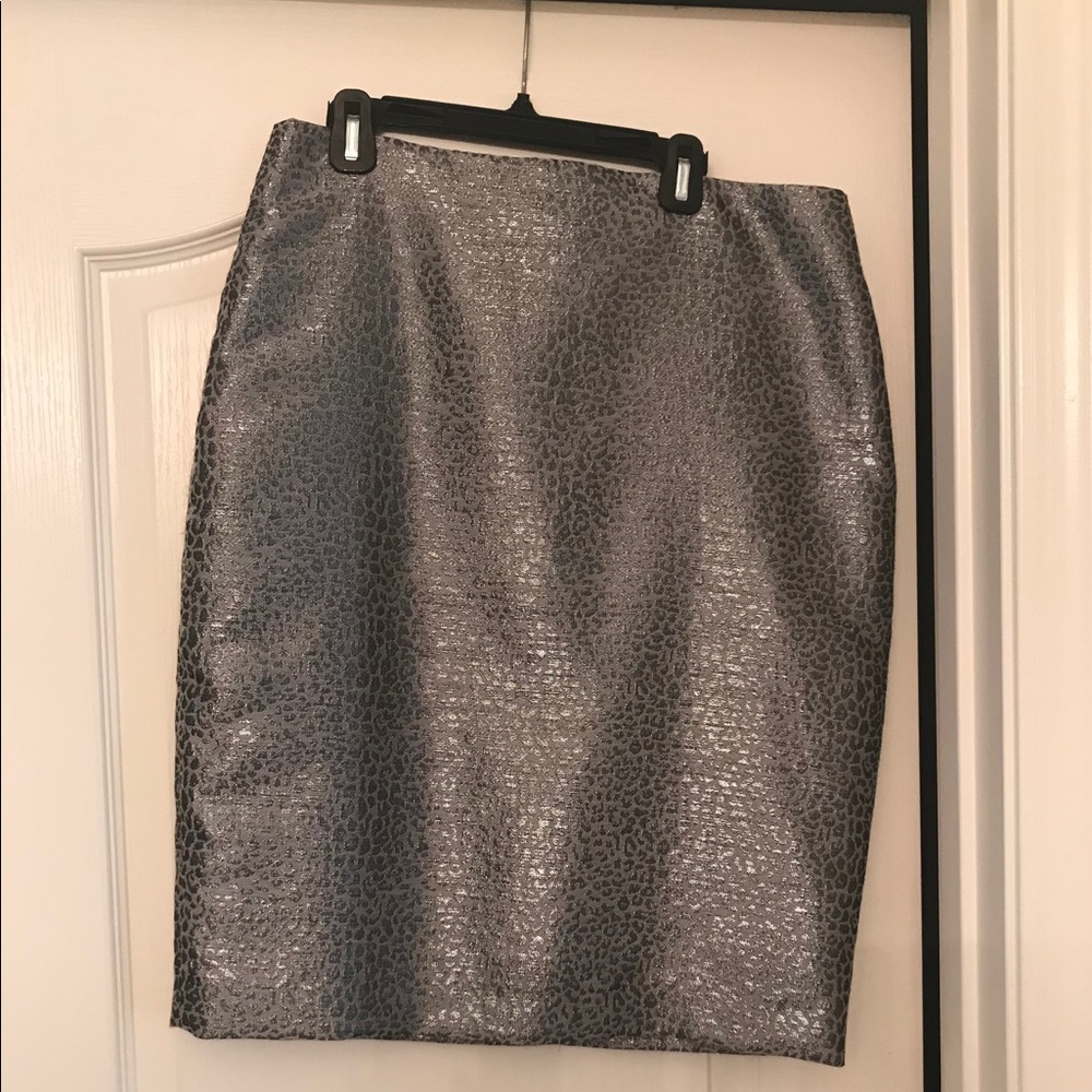 Ann Taylor Metallic Pencil Skirt